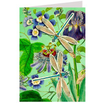 Dragonfly and Blossoms Botanical Pop-Up Card ~ England